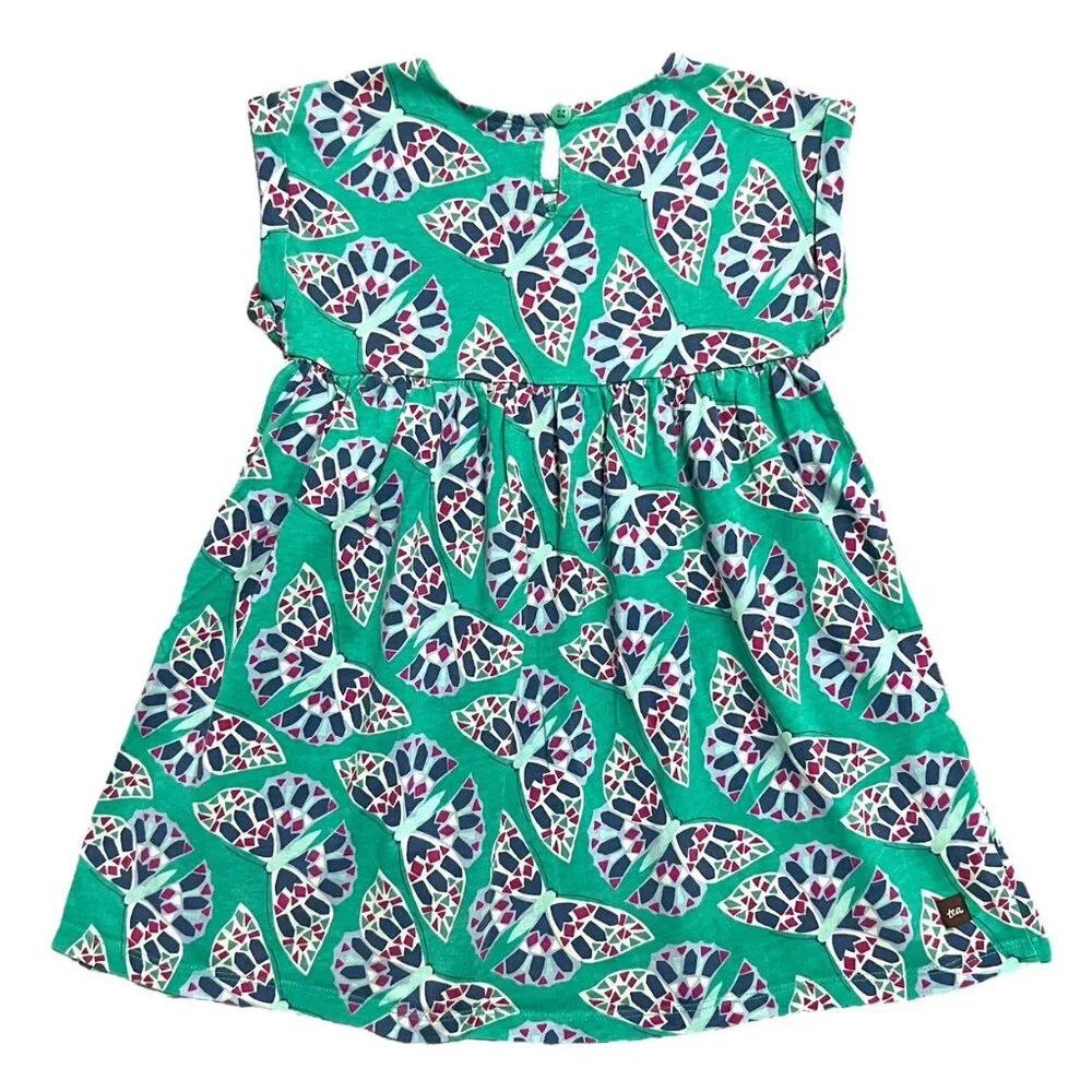 Tea Collection 4Y Green Butterfly Kaleidoscope Dress